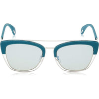 Police Women's Sunglasses - Teal Plastic Cat Eye Frame Green Lens | POLICE SPL618 579X ,