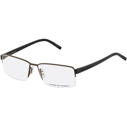 Porsche Men's Eyeglasses - Black Metal Rectangular Frame, 54 mm | PORSCHE P8351 A ,