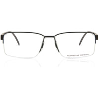 Porsche Men's Eyeglasses - Black Metal Rectangular Frame, 54 mm | PORSCHE P8351 A ,