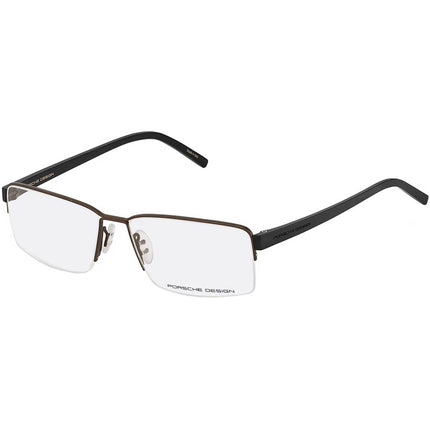 Porsche Men's Eyeglasses - Black Metal Rectangular Frame, 56 mm | PORSCHE P8351 A ,