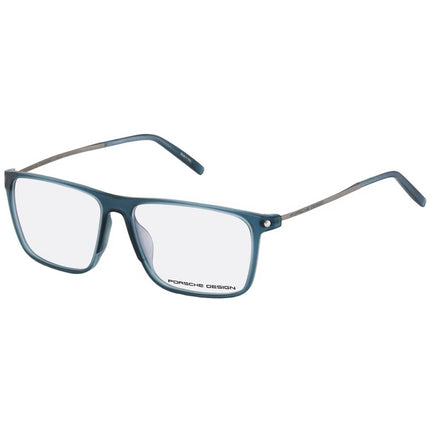 Porsche Men's Eyeglasses - Blue Plastic Rectangular Frame Demo Lens | PORSCHE P8334 D ,
