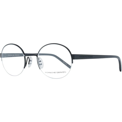 Porsche Unisex Eyeglasses - Black Metal Round Frame Demo Lens | PORSCHE P8350 A ,