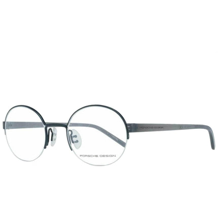 Porsche Unisex Eyeglasses - Blue Half Rim Round Frame Demo Lens | PORSCHE P8350 C ,