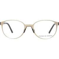 Porsche Unisex Eyeglasses - Light Gold Black Metal Cat Eye Frame | PORSCHE P8312 B ,