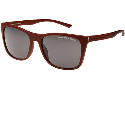 Porsche Unisex Sunglasses - Dark Red Plastic Full Rim Square Frame | PORSCHE P8648 D ,