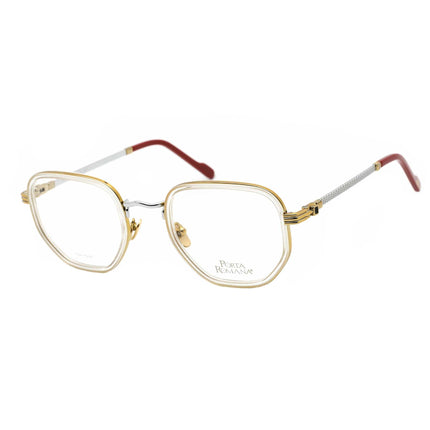 Porta Romana Men's Eyeglasses - Gold Tone Metal Full-Rim Frame | Mod. 1262 100 ,