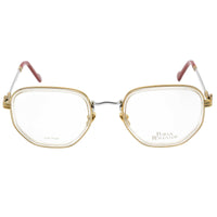 Porta Romana Men's Eyeglasses - Gold Tone Metal Full-Rim Frame | Mod. 1262 100 ,