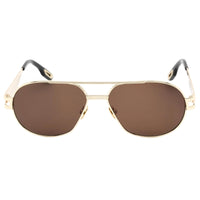 Porta Romana Men's Sunglasses - Brown Lens Aviator Shape | PORTA ROMANA 501 Gold ,