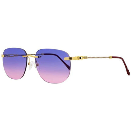 Porta Romana Men's Sunglasses - Purple and Pink Gradient Lens Oval | PR1009 100V ,