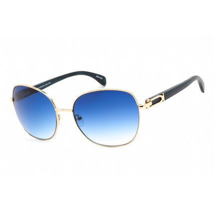 Porta Romana Unisex Sunglasses - Full Rim Gold/Blue Metal Rectangular | 1964 100B ,