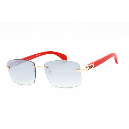 Porta Romana Unisex Sunglasses - Rimless Red Gold Rectangular Frame | 1972 100BG ,