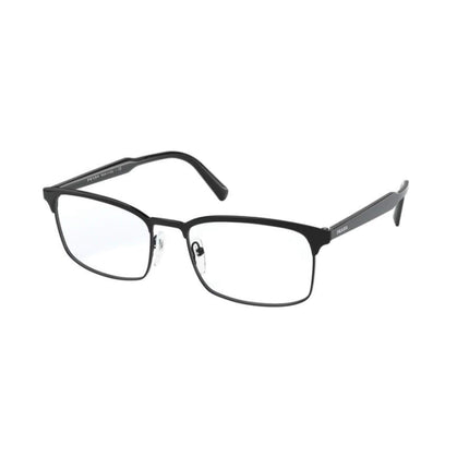 Prada Men's Eyeglasses - Black Metal Rectangular Frame | PRADA 0PR 54WV 1AB1O154 ,