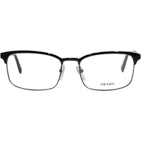 Prada Men's Eyeglasses - Black Metal Rectangular Frame | PRADA 0PR 54WV 1AB1O154 ,