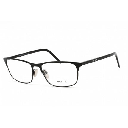 Prada Men's Eyeglasses - Black Rectangular Metal Full-Rim Frame | 0PR 66YV 1AB1O1 ,
