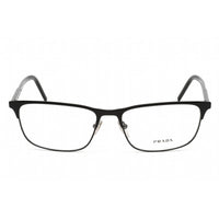 Prada Men's Eyeglasses - Black Rectangular Metal Full-Rim Frame | 0PR 66YV 1AB1O1 ,