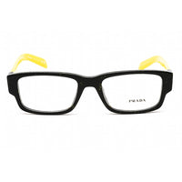 Prada Men's Eyeglasses - Black/Yellow Marble Plastic Rectangular | 0PR 07ZV 19D1O1 ,