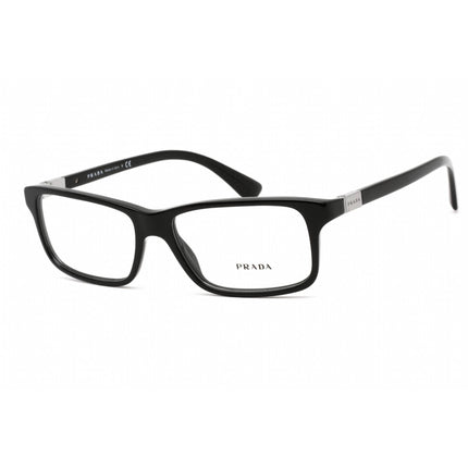 Prada Men's Eyeglasses - Clear Lens Black Acetate Rectangular Frame | 0PR 06SV 1AB1O1 ,