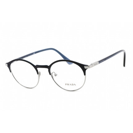 Prada Men's Eyeglasses - Clear Lens Matte Blue Metal Round Frame | 0PR 58YV 02N1O1 ,
