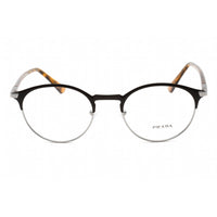 Prada Men's Eyeglasses - Clear Lens Matte Brown Metal Round Frame | 0PR 58YV 02Q1O1 ,