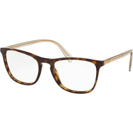 Prada Men's Eyeglasses - Conceptual Havana Square Frame | PRADA 0PR 08VV 2AU1O153 ,