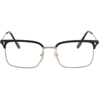 Prada Men's Eyeglasses - Gold Black Square Full-Rim Frame | PRADA 0PR 55VV 2801O155 ,