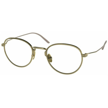 Prada Men's Eyeglasses - Gold Round Full-Rim Metal Frame | PRADA 0PR 50YV 06Q1O148 ,