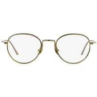 Prada Men's Eyeglasses - Gold Round Full-Rim Metal Frame | PRADA 0PR 50YV 06Q1O148 ,