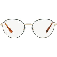Prada Men's Eyeglasses - Green Matt Pale Gold Metal Oval Frame | PRADA PR52VV 2611O1 ,