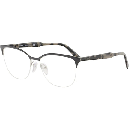 Prada Men's Eyeglasses - Grey Square Half-Rim Metal Frame | PRADA 0PR 53VV 2621O153 ,