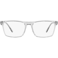 Prada Men's Eyeglasses - Grey Transparent Rectangular Frame | PRADA 0PR01WV U431O1 ,