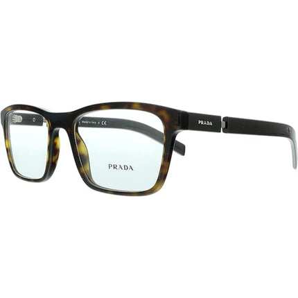 Prada Men's Eyeglasses - Havana Plastic Rectangular Frame | PRADA 0PR 16XV 2AU1O155 ,