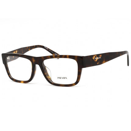 Prada Men's Eyeglasses - Havana Rectangular Frame Clear Lens | 0PR 15YVF 2AU1O1 ,