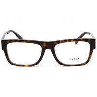 Prada Men's Eyeglasses - Havana Rectangular Frame Clear Lens | 0PR 15YVF 2AU1O1 ,
