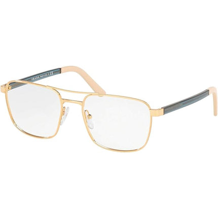Prada Men's Eyeglasses - Heritage Gold Metal Pilot Frame | PRADA 0PR 53XV 5AK1O1 ,