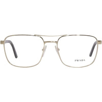 Prada Men's Eyeglasses - Heritage Pale Gold Metal Pilot Frame | PRADA 0PR 53XV ZVN1O1 ,