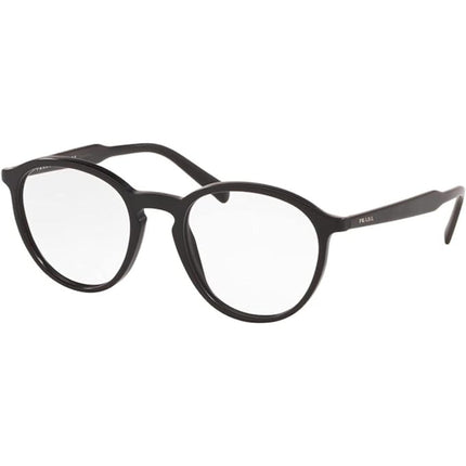 Prada Men's Eyeglasses - Matt Black Plastic Round Frame | PRADA 0PR 13TV 1BO1O151 ,