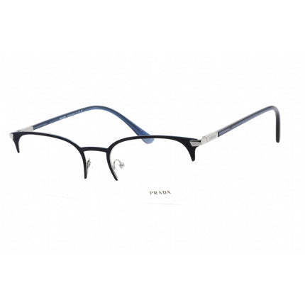 Prada Men's Eyeglasses - Matte Blue Metal Rectangular Shape Frame | 0PR 57YV 02N1O1 ,