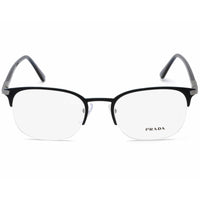 Prada Men's Eyeglasses - Matte Blue Semi-Rimless Oval Frame | 0PR 57YV 02N1O1 ,