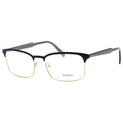 Prada Men's Eyeglasses - Matte Blue/Pale Gold Metal Rectangular Frame | PR54WV VH81O1 ,