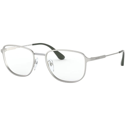 Prada Men's Eyeglasses - Silver Matt Silver Square Frame | PRADA 0PR 58XV VIX1O152 ,