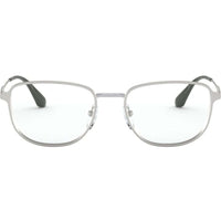 Prada Men's Eyeglasses - Silver Matt Silver Square Frame | PRADA 0PR 58XV VIX1O152 ,