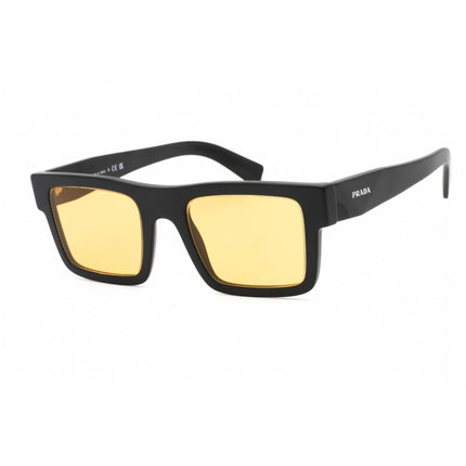 Prada Men's Sunglasses - Full Rim Matte Black Plastic Rectangular | 0PR 19WS 1BO0B7 ,