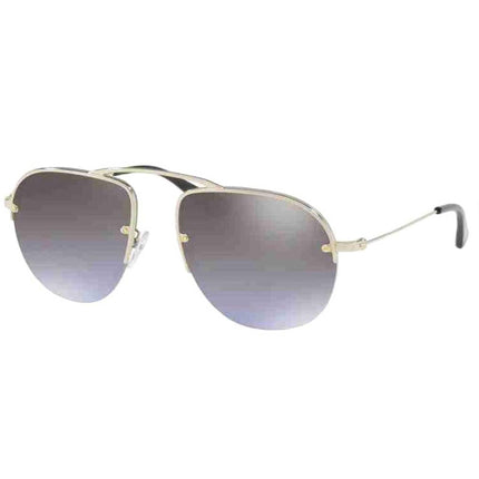 Prada Men's Sunglasses - Gold Aviator Frame Violet Lens | PRADA 0PR 58OS ZVN2H255 ,
