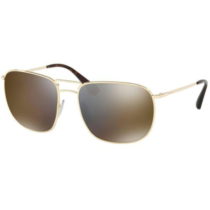 Prada Men's Sunglasses - Gold Metal Full Rim Pilot Frame | PRADA 0PR 52TS 5AK4L057 ,