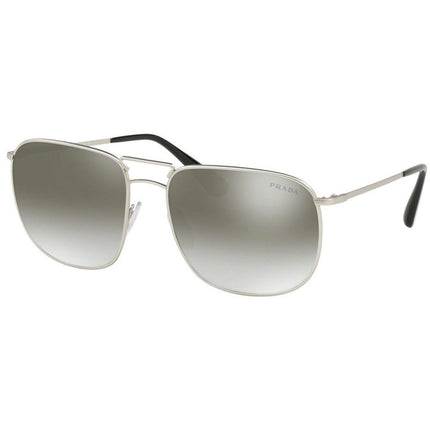Prada Men's Sunglasses - Gradient Grey Mirror Silver Lens Square Frame | 52TS-1AP4S160 ,