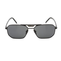 Prada Men's Sunglasses - Grey Lens Full Rim Black Geometric Frame | 0PR 58YS 1AB5S0 ,
