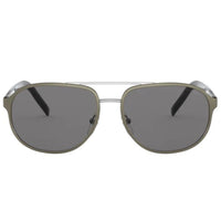 Prada Men's Sunglasses - Grey Lens Matte Silver Metal Square Frame | 53XS-VIX73160 ,
