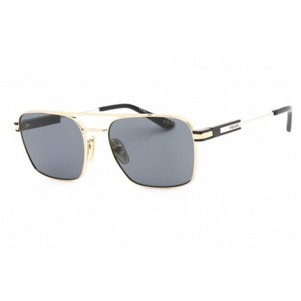 Prada Men's Sunglasses - Pale Gold Rectangular Frame Dark Grey Lens | 0PR 67ZS ZVN09T ,