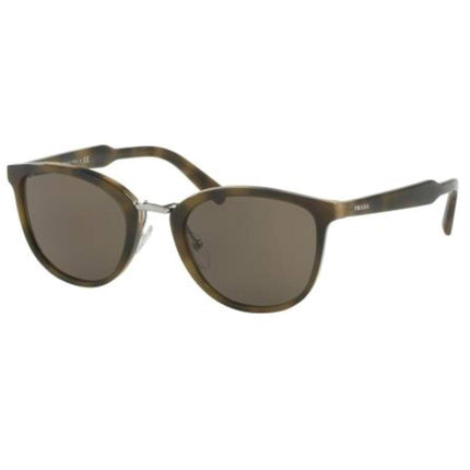 Prada Men's Sunglasses - Striped Green Plastic Cat Eye Frame | PRADA 0PR 22SS U6A5S252 ,
