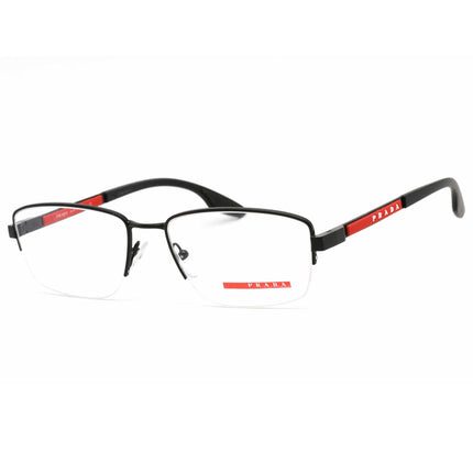 Prada Sport Men's Eyeglasses - Black Metal Half Rim Rectangular | 0PS 51OV 1AB1O1 ,